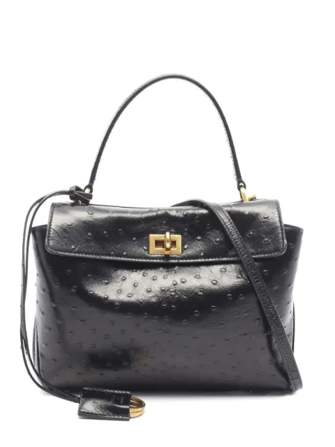 Balenciaga Pre-Owned 2010s Rodeo ostrich-embossed handbag