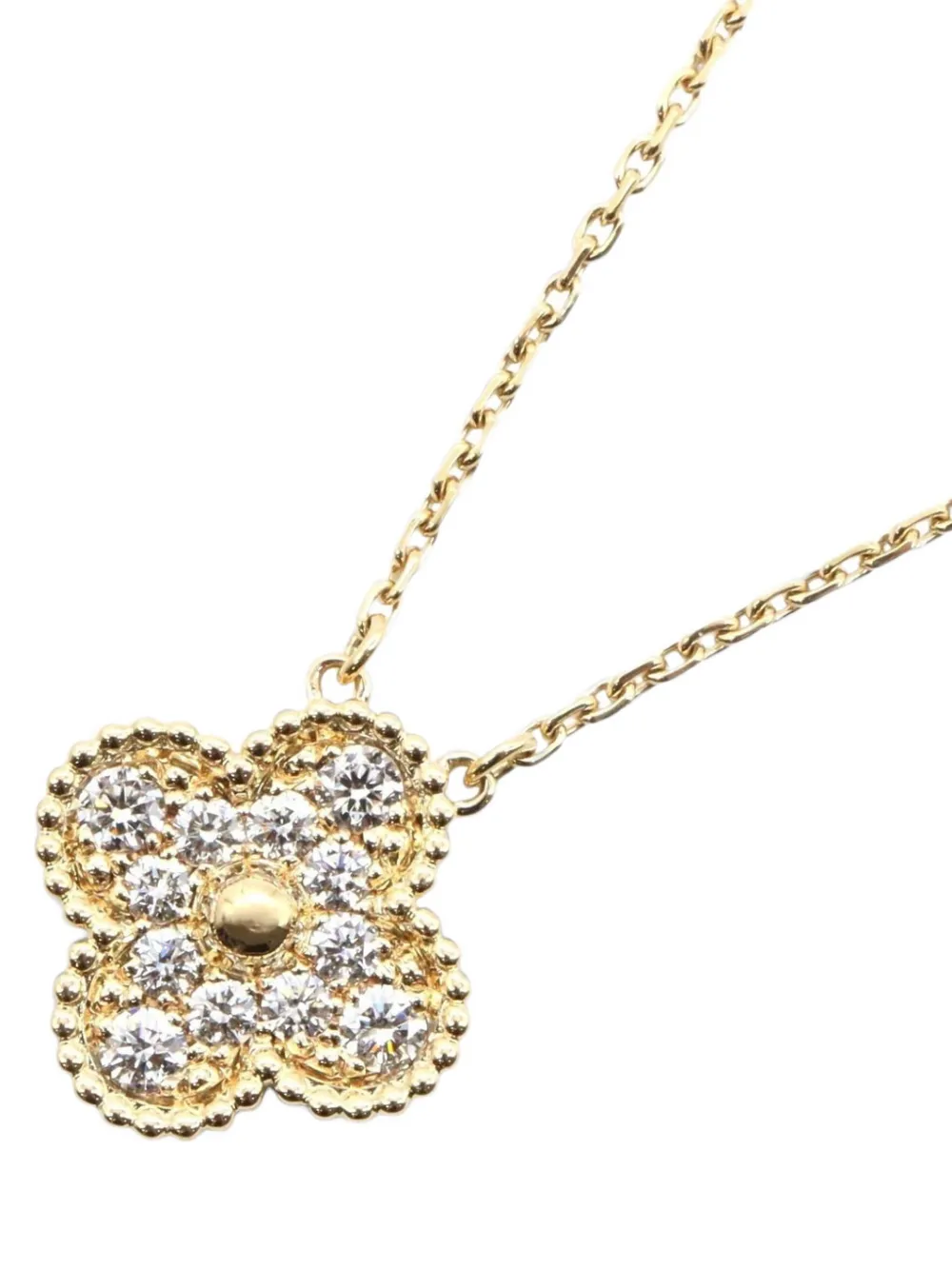 Van Cleef & Arpels Pre-owned 2010s Alhambra Diamond Necklace in Gold, view 2
