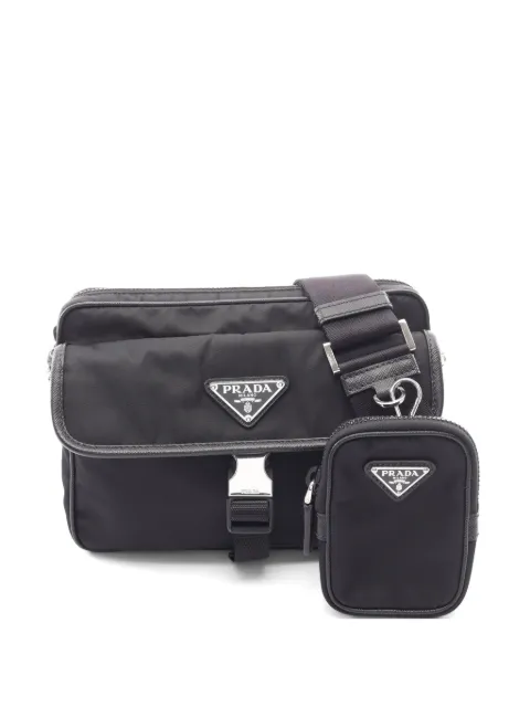 Prada Pre-Owned bolsa de hombro Re-Nylon y piel saffiano 2010