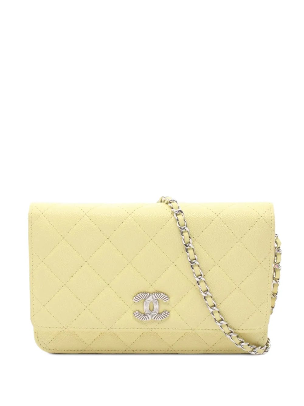 CHANEL Pre-Owned matelassé caviar leather shoulder bag - Giallo