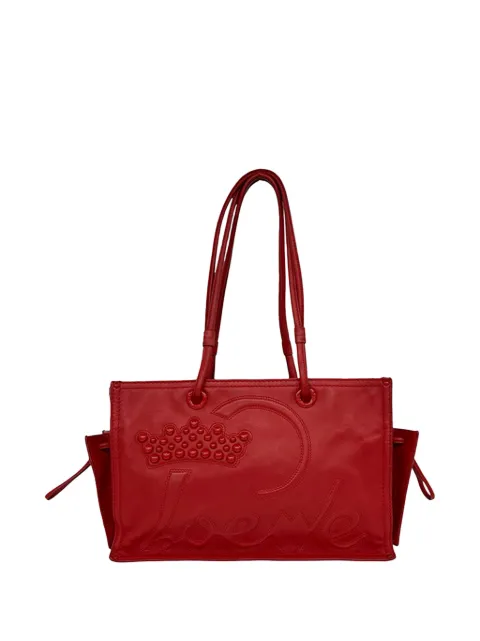 Loewe Pre-Owned Borsa tote Crown in pelle con borchie 2000-2010