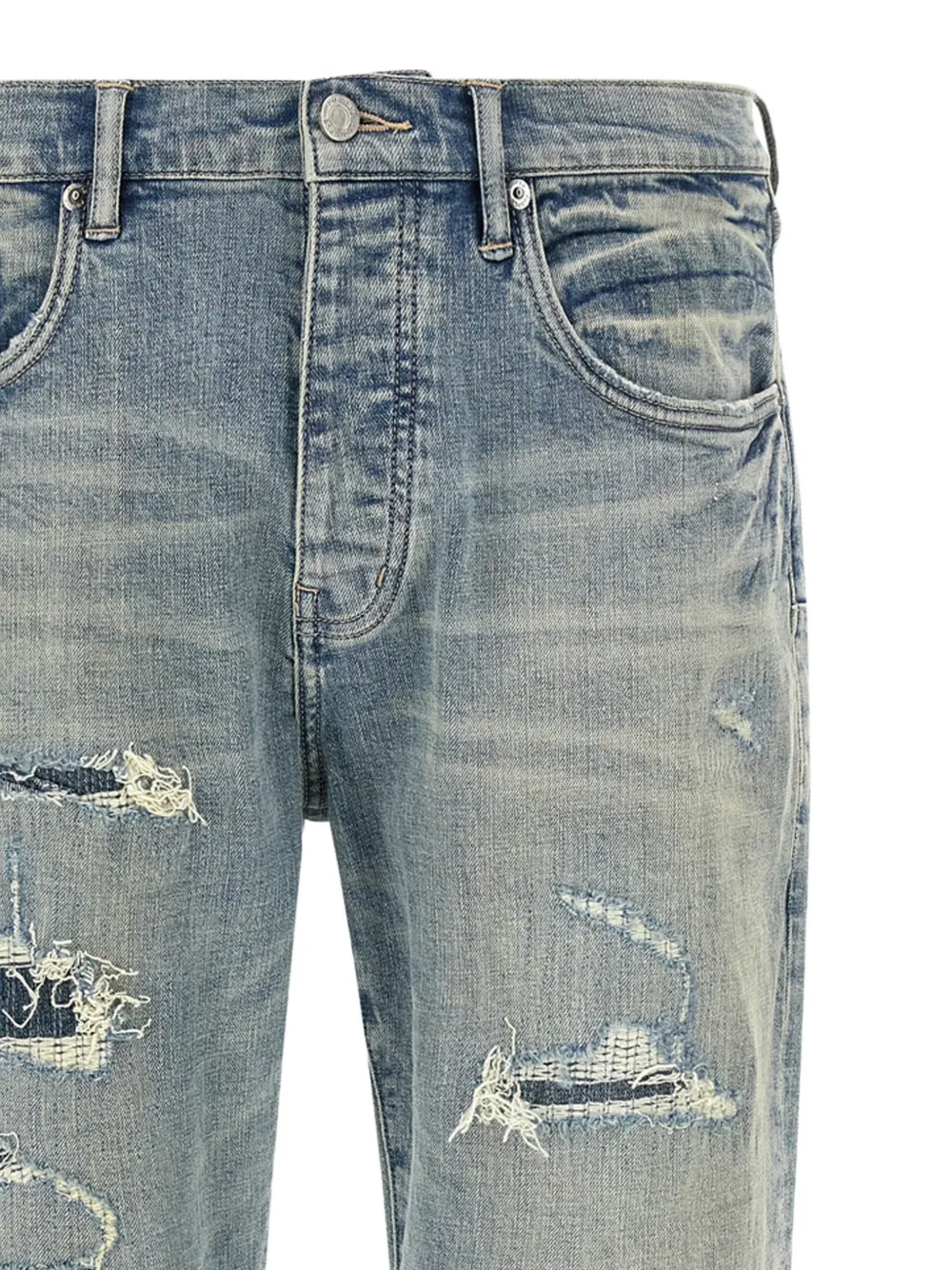 Purple Brand P005 jeans met gerafeld effect Blauw