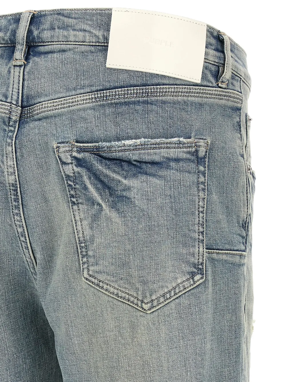 Purple Brand P005 jeans met gerafeld effect Blauw