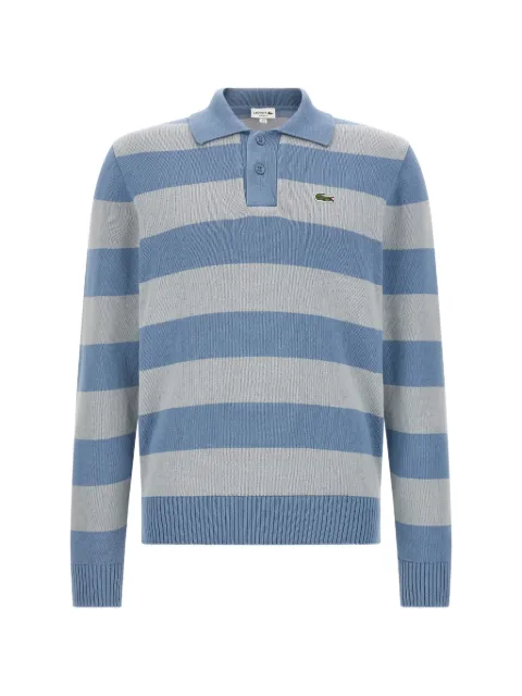 Lacoste striped long-sleeve polo shirt