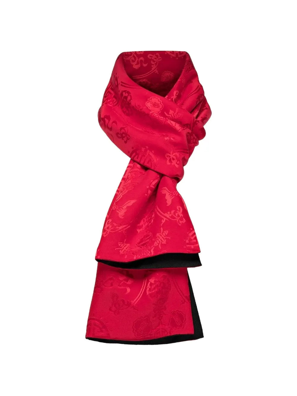 Shanghai Tang Two-Faced jacquard-woven silk-cashmere scarf