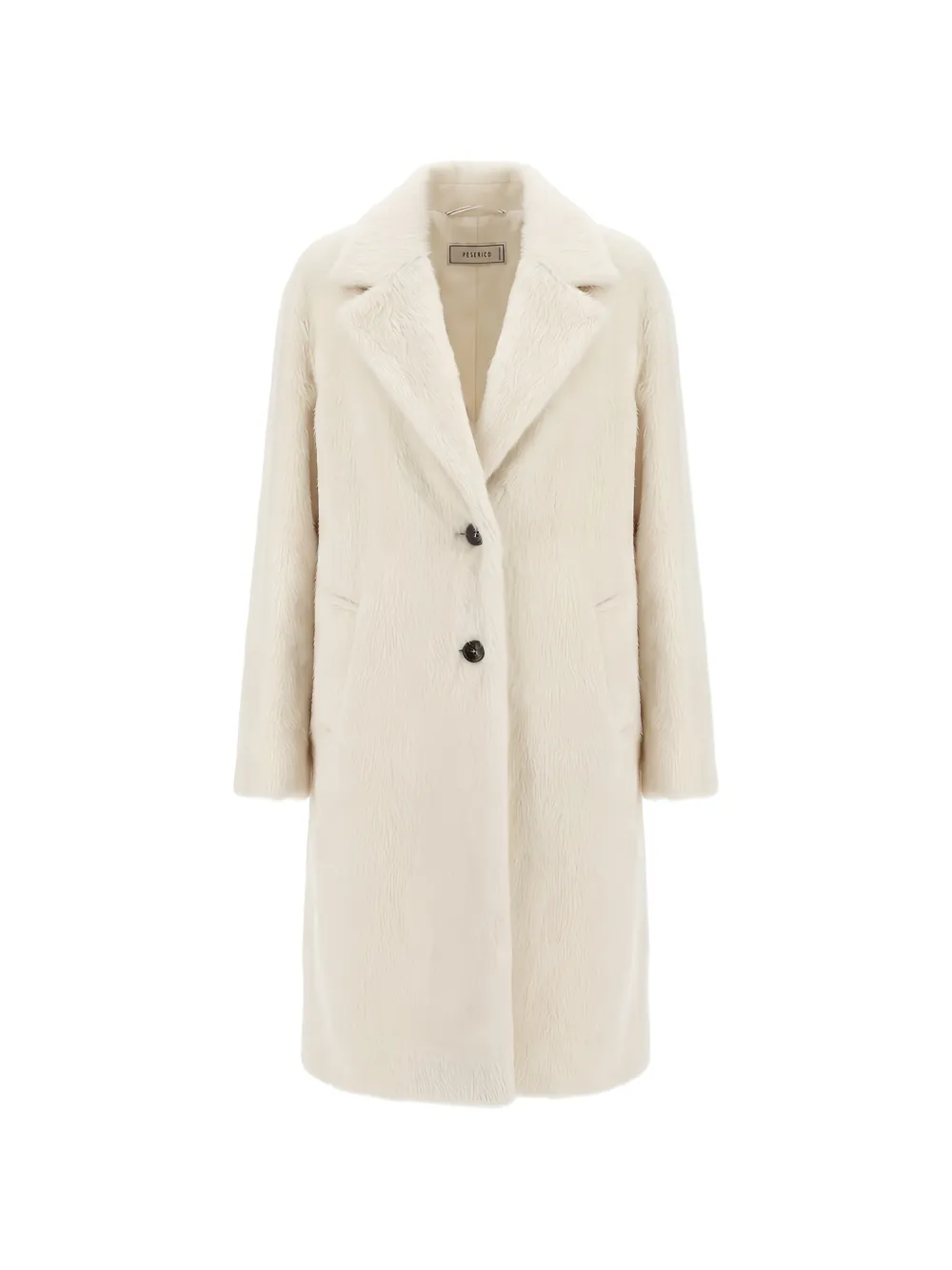 Peserico faux-fur single-breasted coat