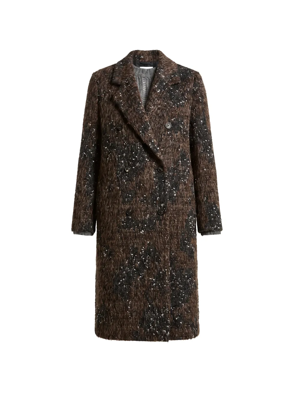 Peserico double-breasted sequin-embellished coat