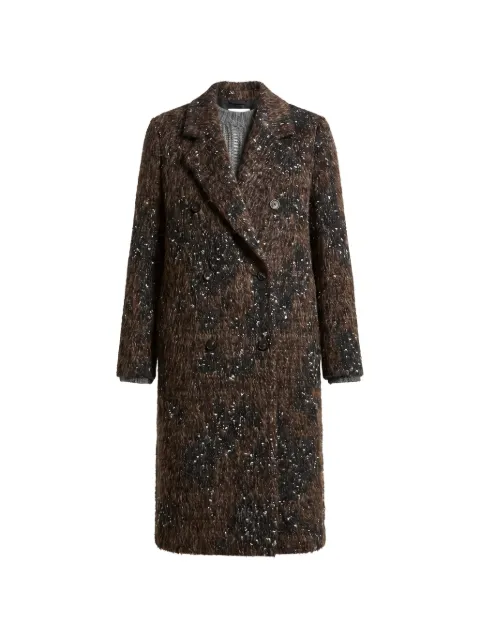 Peserico double-breasted sequin-embellished coat