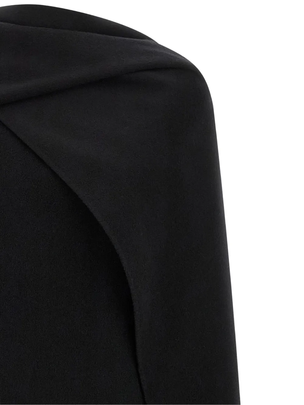KHAITE Ramona gedrapeerde jurk met cape Zwart