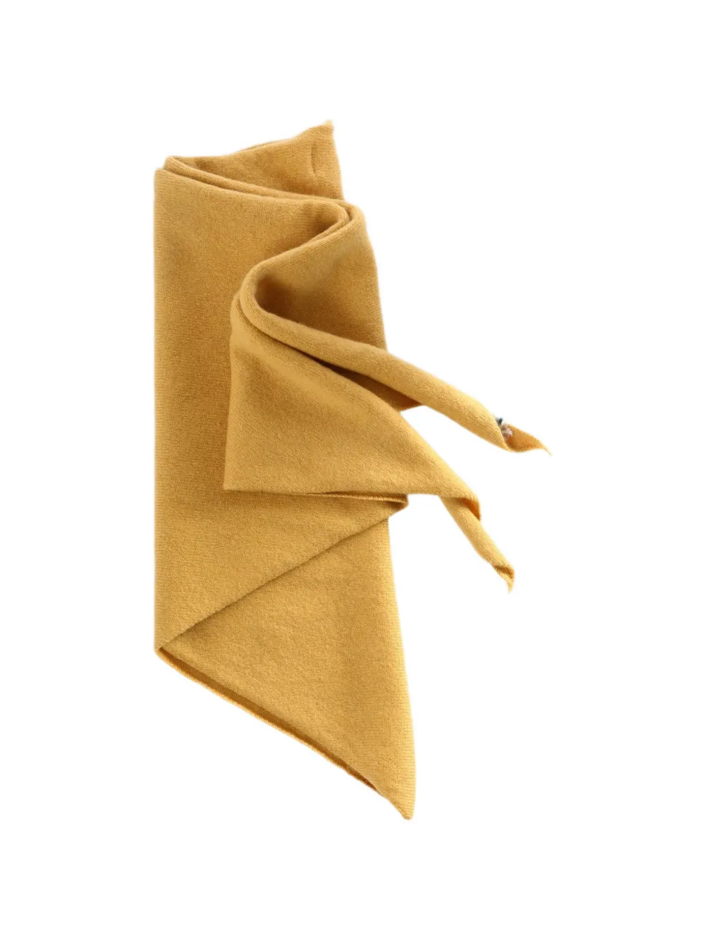 extreme cashmere N°35 Knitted Bandana Scarf in Yellow, view 3