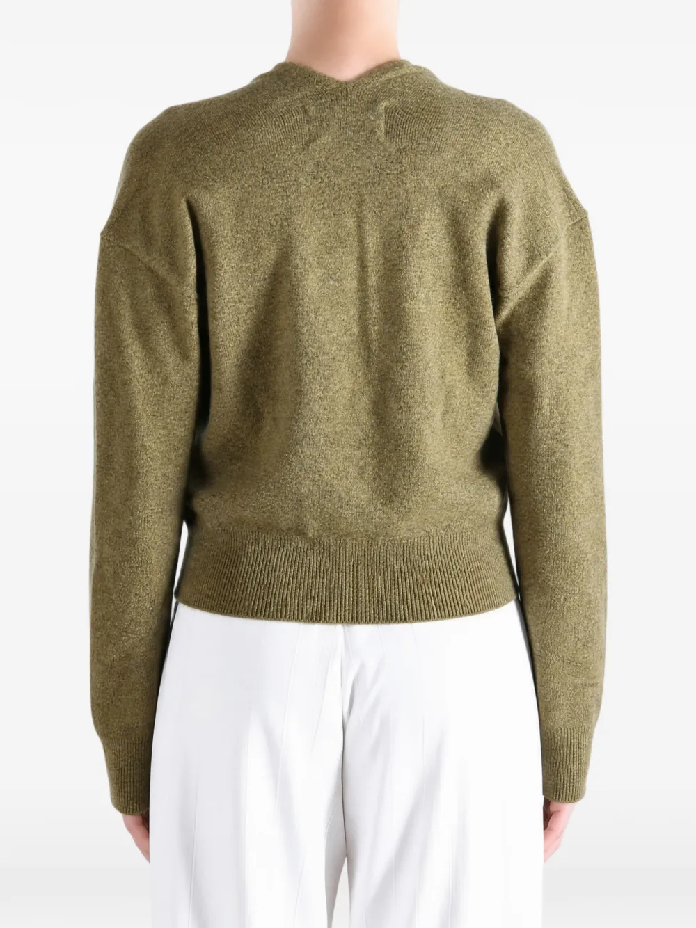 extreme cashmere Nº516 Ella cropped vest met striksluiting Groen