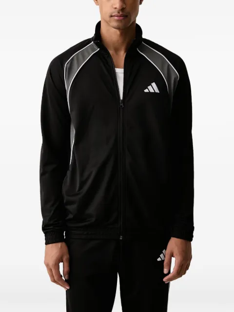adidas logo-print contrast-piping sweatshirt