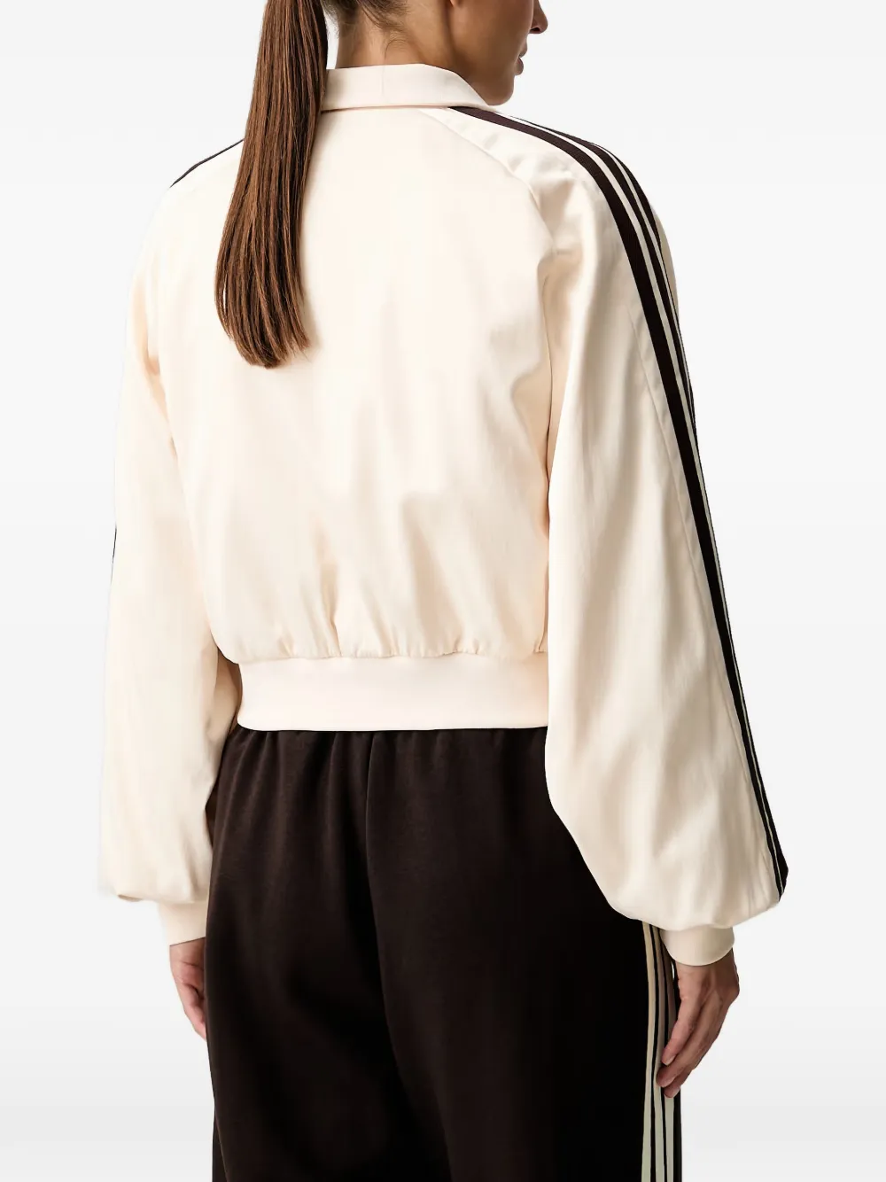 adidas x Farm Rio floral-print cropped jacket Beige