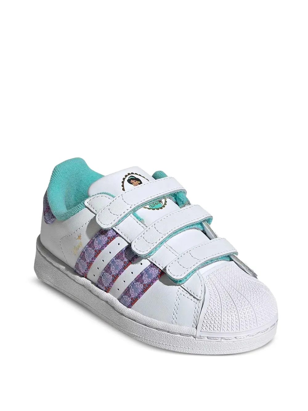 adidas Kids x Disney Princess Superstar touch-strap sneakers - Bianco
