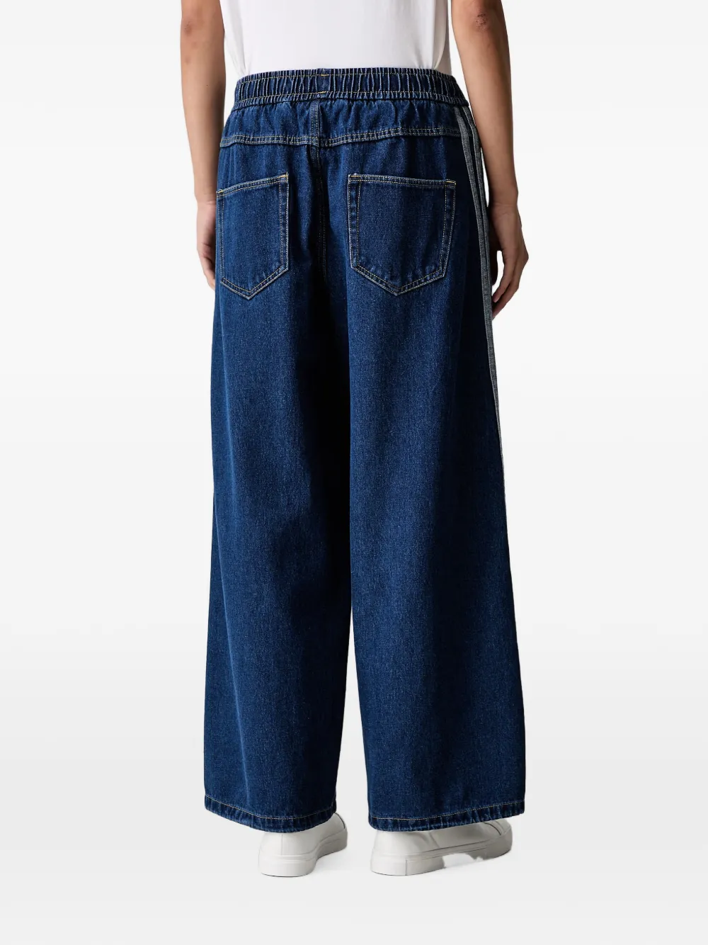 adidas Stadium Washed side-stripe loose fit pants Blauw