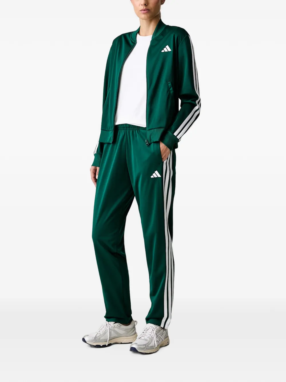 adidas Dayready side-stripe tracksuit Groen
