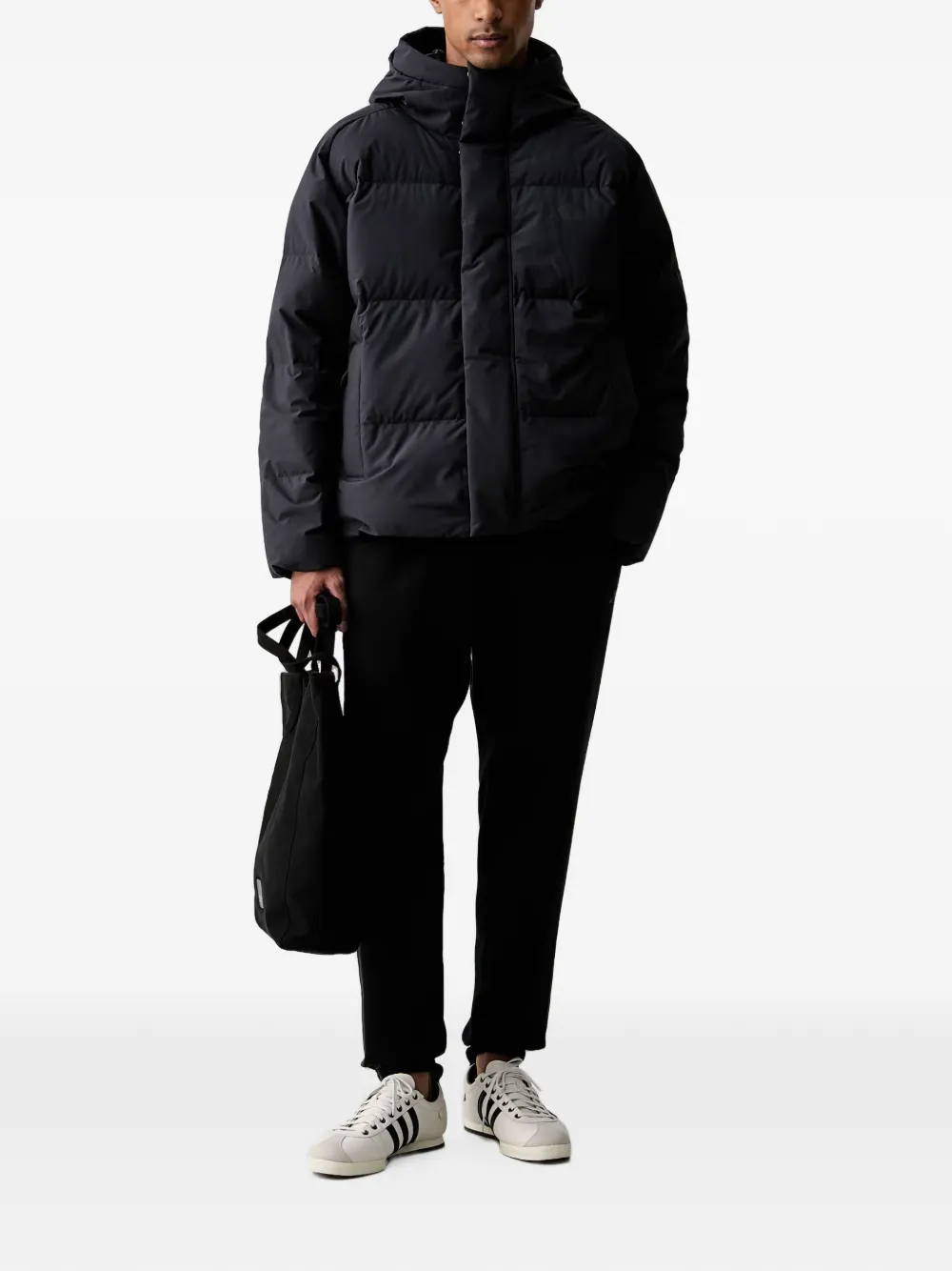 adidas Helionic hooded padded jacket Zwart
