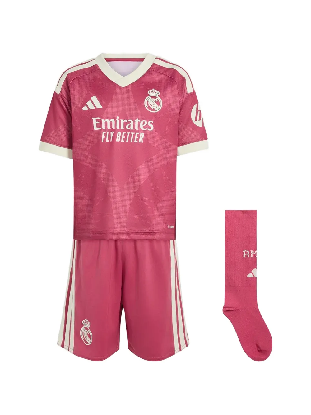 adidas Kids Real Madrid 26/27 Third shorts set (set of three) - Rosa