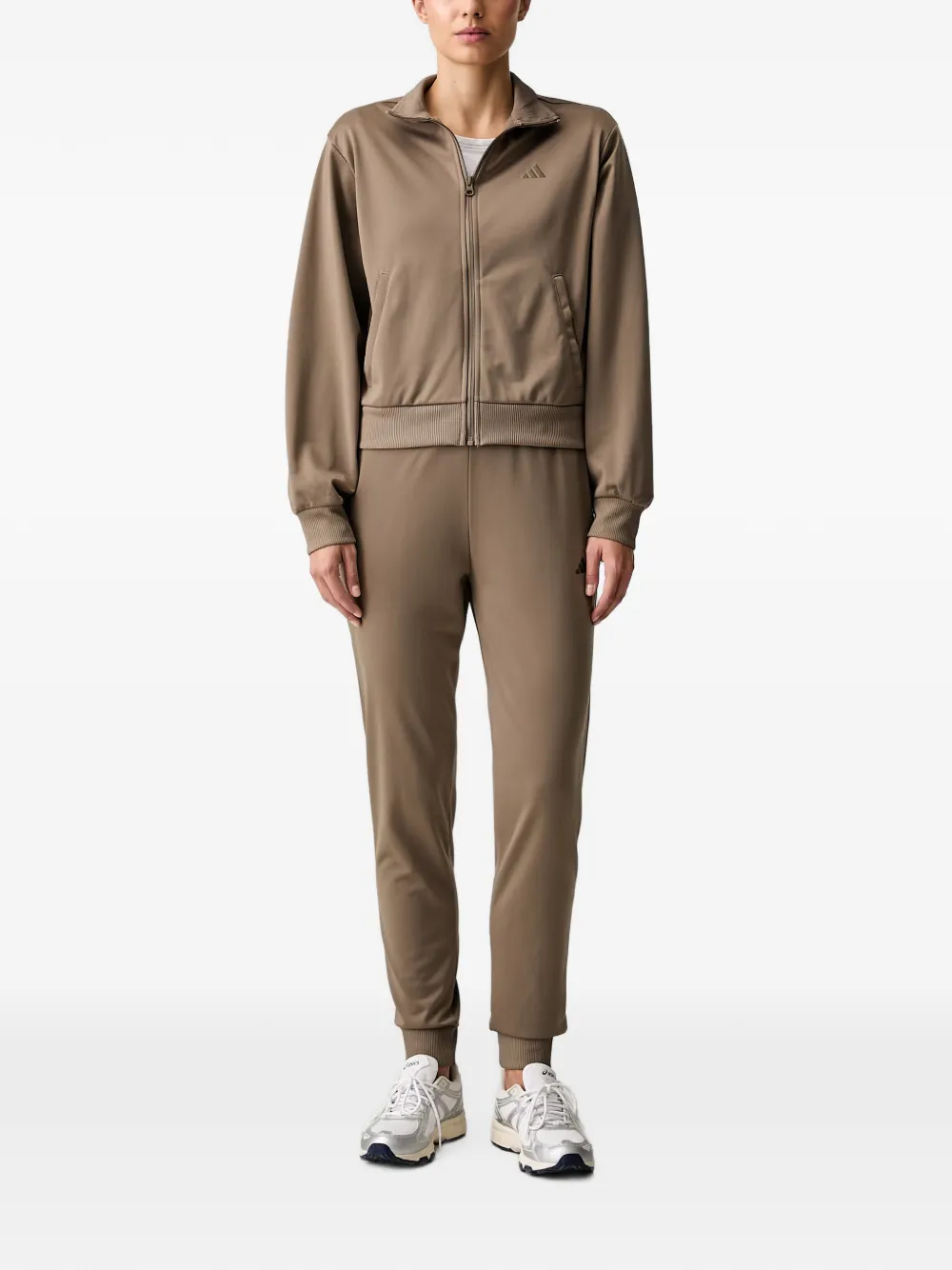 adidas Essentials logo-embroidered tracksuit Groen