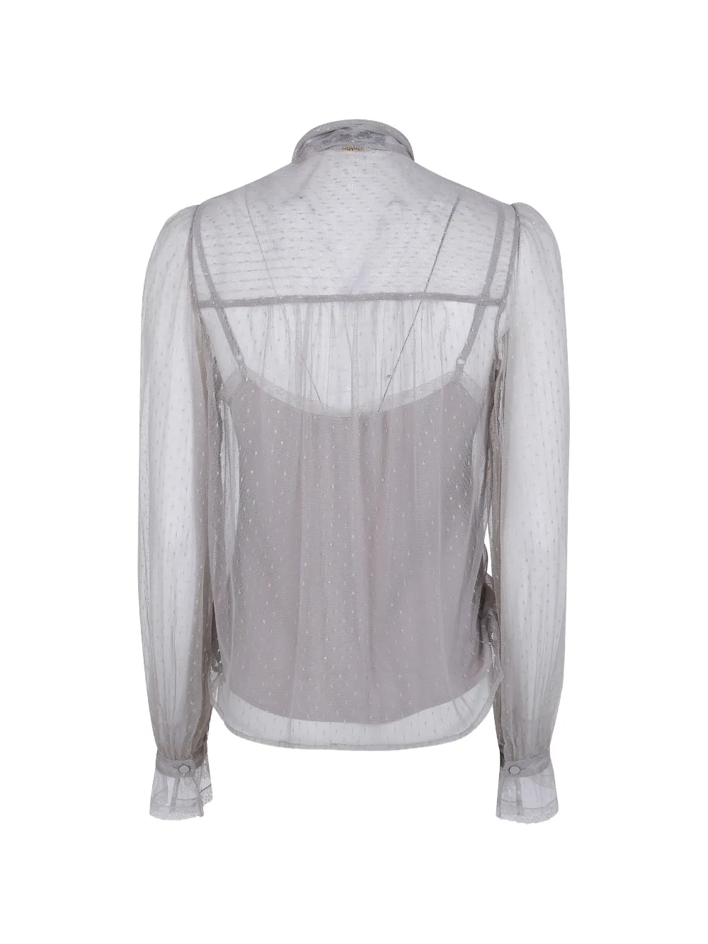 TWINSET long-sleeve pussy-bow blouse Beige