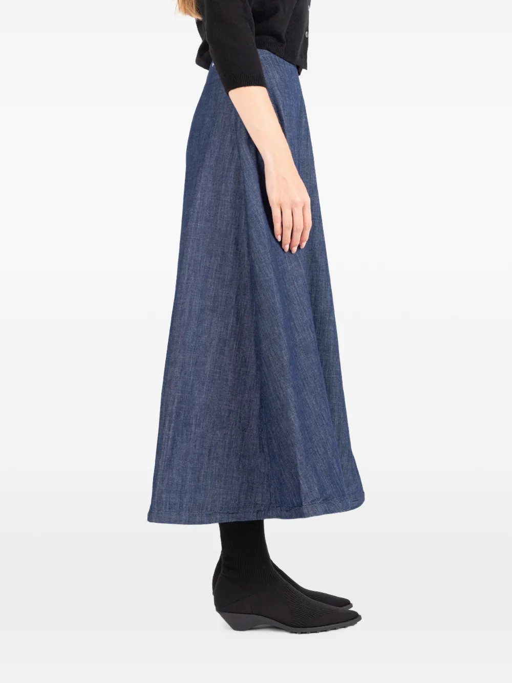 Société Anonyme Shibuya midi-rok met A-lijn Blauw