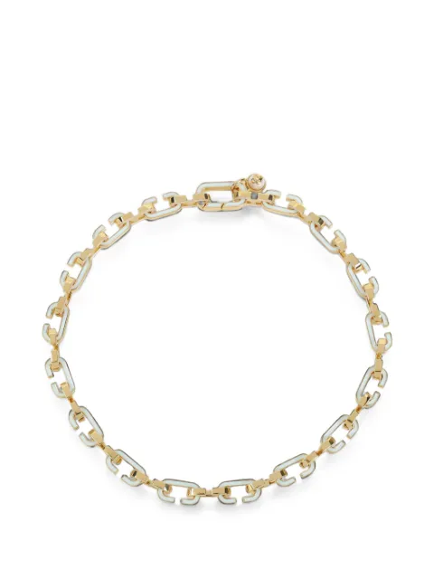 Casablanca enamel-detail chain-link necklace