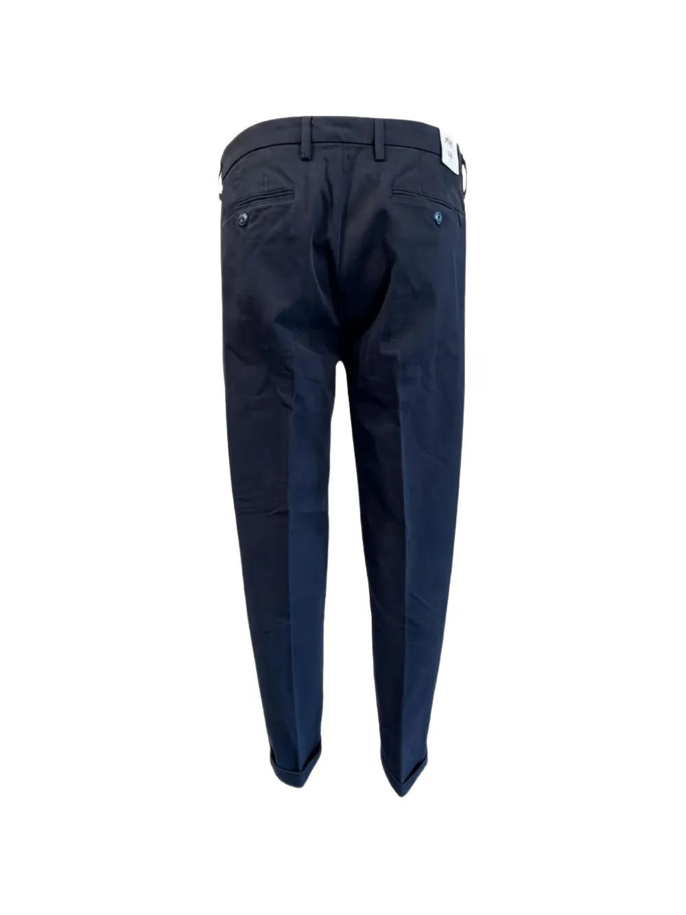Re-Hash Geplooide broek met omgeslagen pijpen Blauw