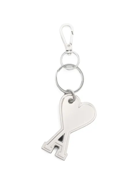 AMI Paris silver metal keyring with Ami de Coeur