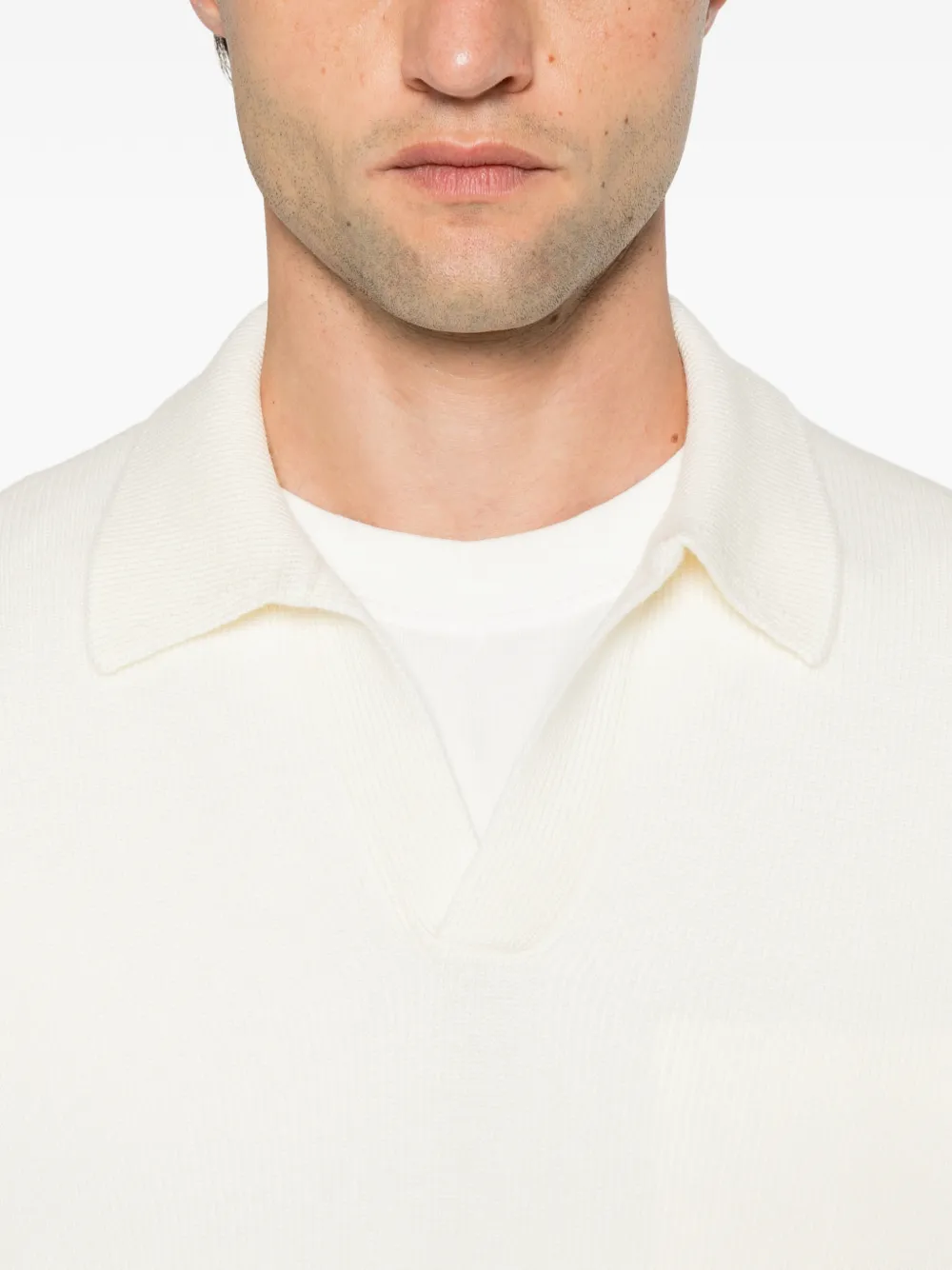 Tagliatore fine-knit long-sleeve sweater Beige