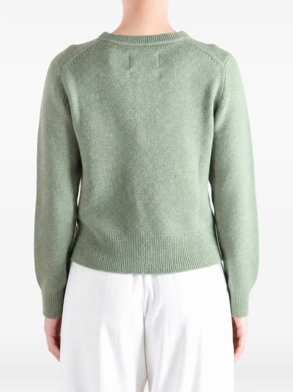 extreme cashmere Nº430 Jeanne trui met raglanmouwen en ronde hals Groen