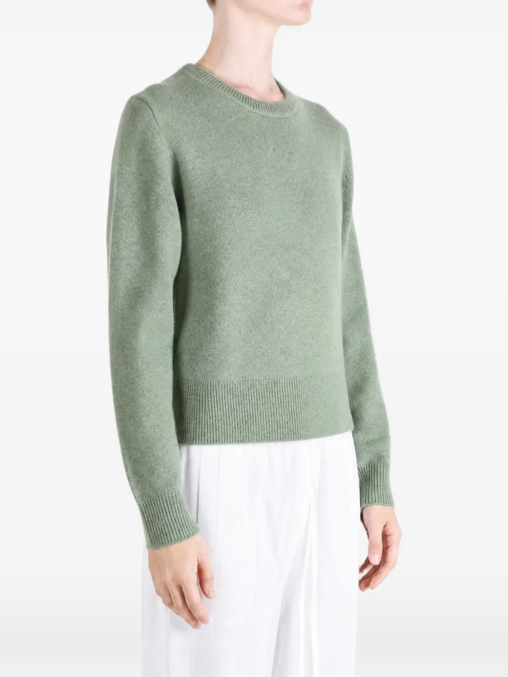 extreme cashmere Nº430 Jeanne trui met raglanmouwen en ronde hals Groen