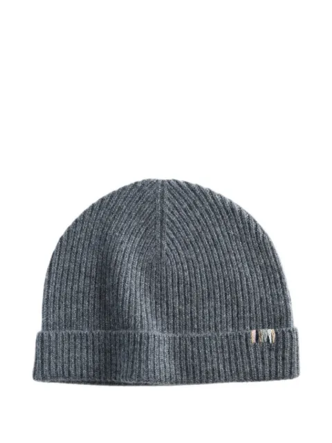 extreme cashmere ribbed-knit beanie hat