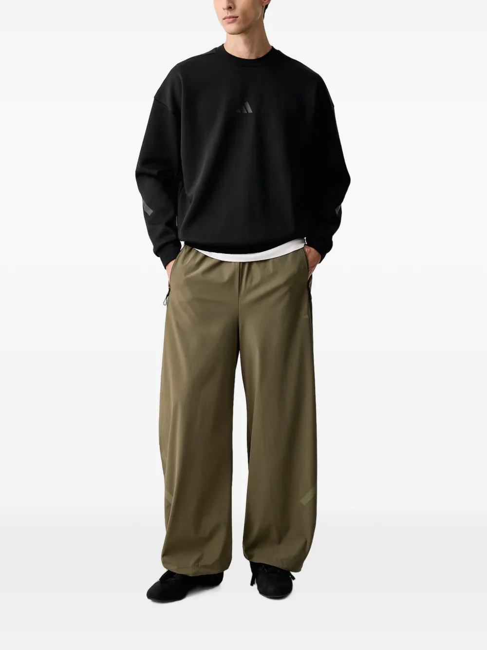adidas Z.N.E. woven wide-leg trousers Groen