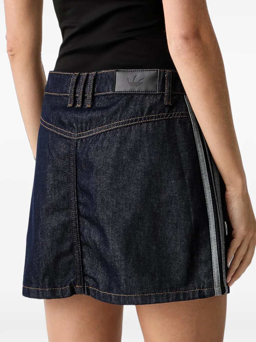 adidas 3-Stripes logo-patch mini skirt Blauw