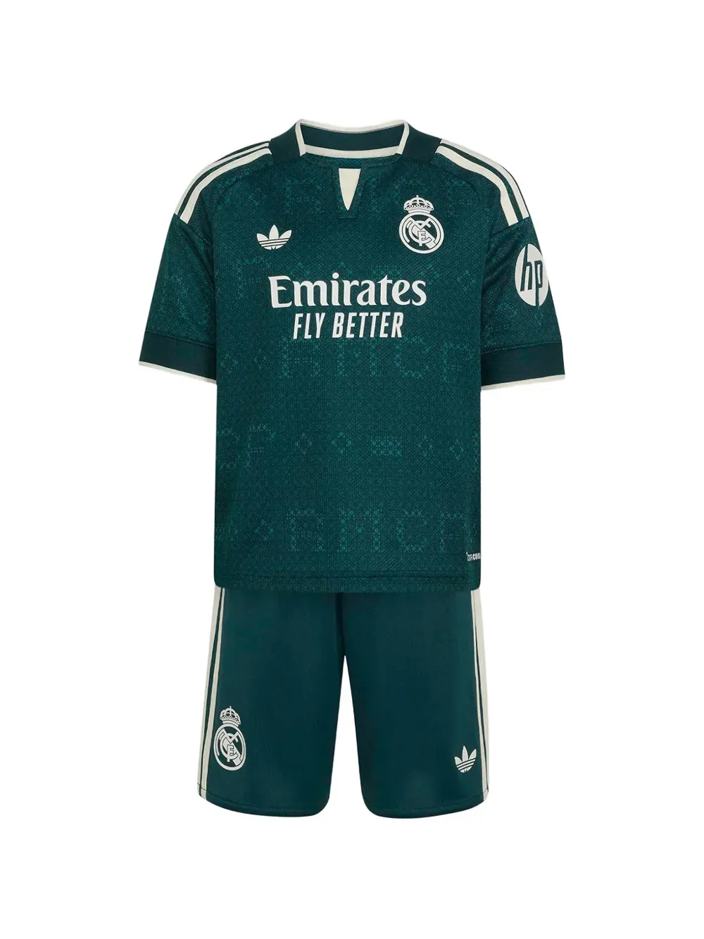 adidas Kids x Real Madrid logo-print shorts set - Verde