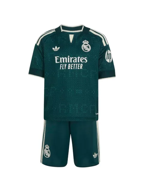 adidas Kids x Real Madrid logo-print shorts set