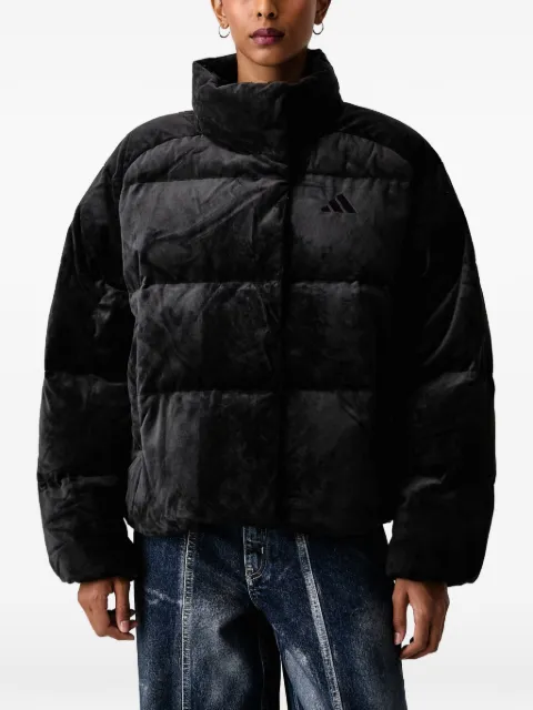 adidas Helionic quilted velour puffer jacket