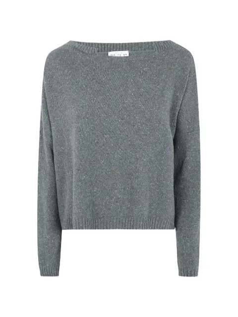 Ma'ry'ya flecked boat-neck sweater