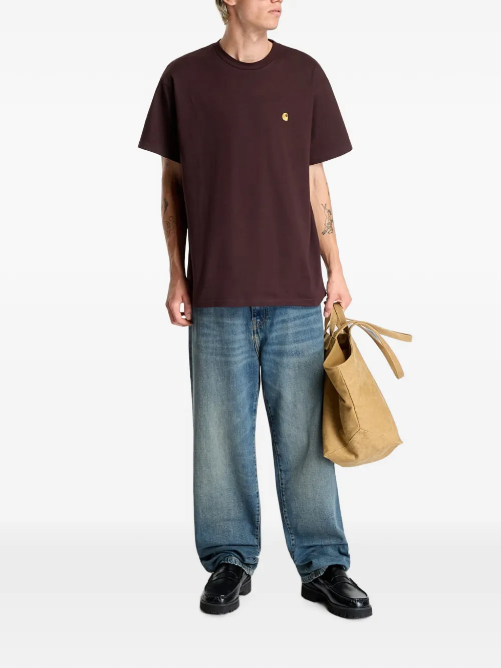Carhartt WIP Chase T-shirt Bruin