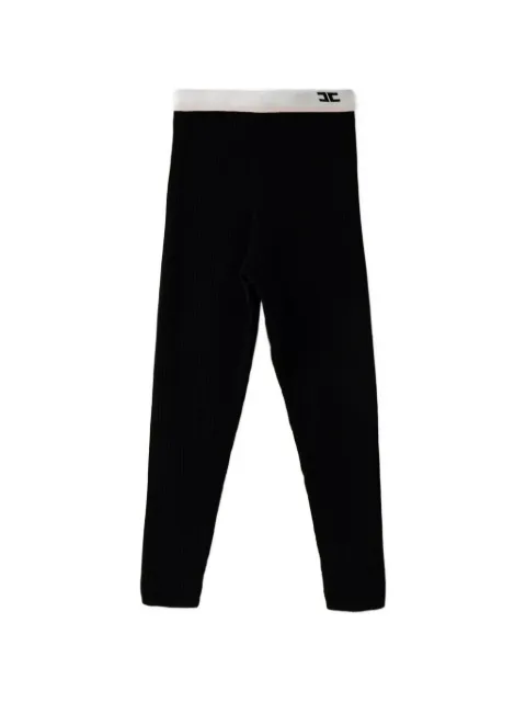 Elisabetta Franchi Kids logo-waistband ribbed track pants