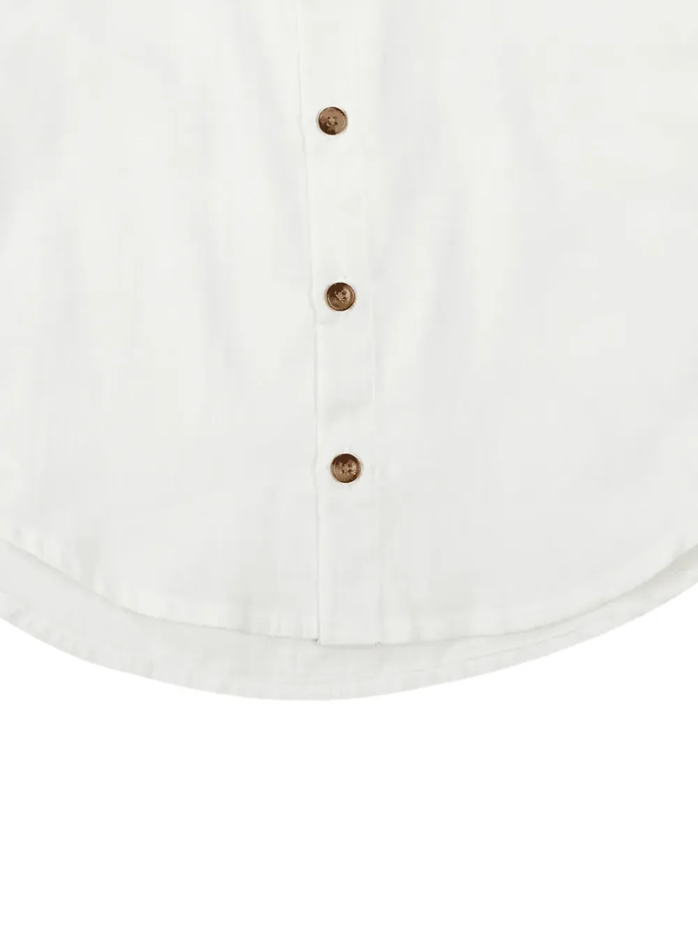 Donsje Chee shirt met button-downkraag en geborduurd logo Wit