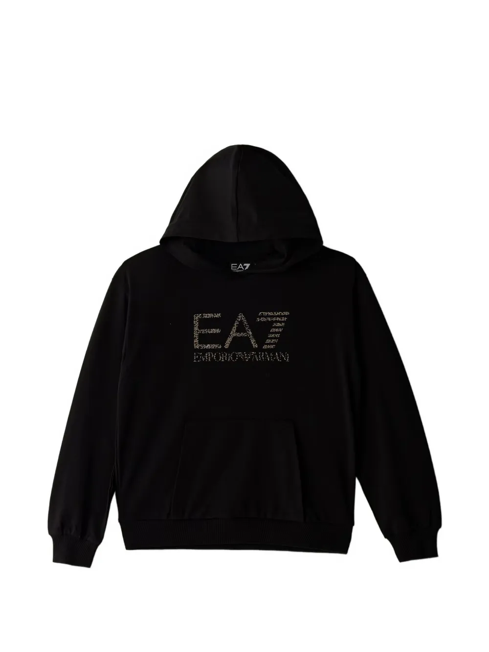 Emporio Ar i Kids Hoodie met logoprint Zwart