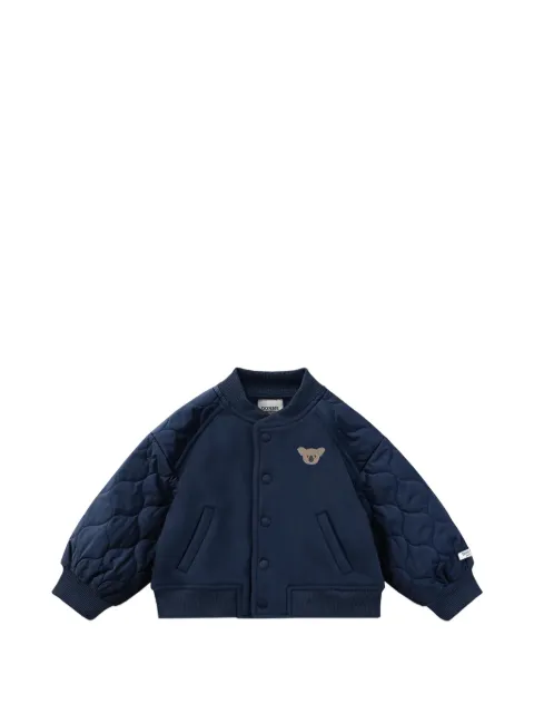 Donsje Noal quilted-sleeve koala-patch jacket