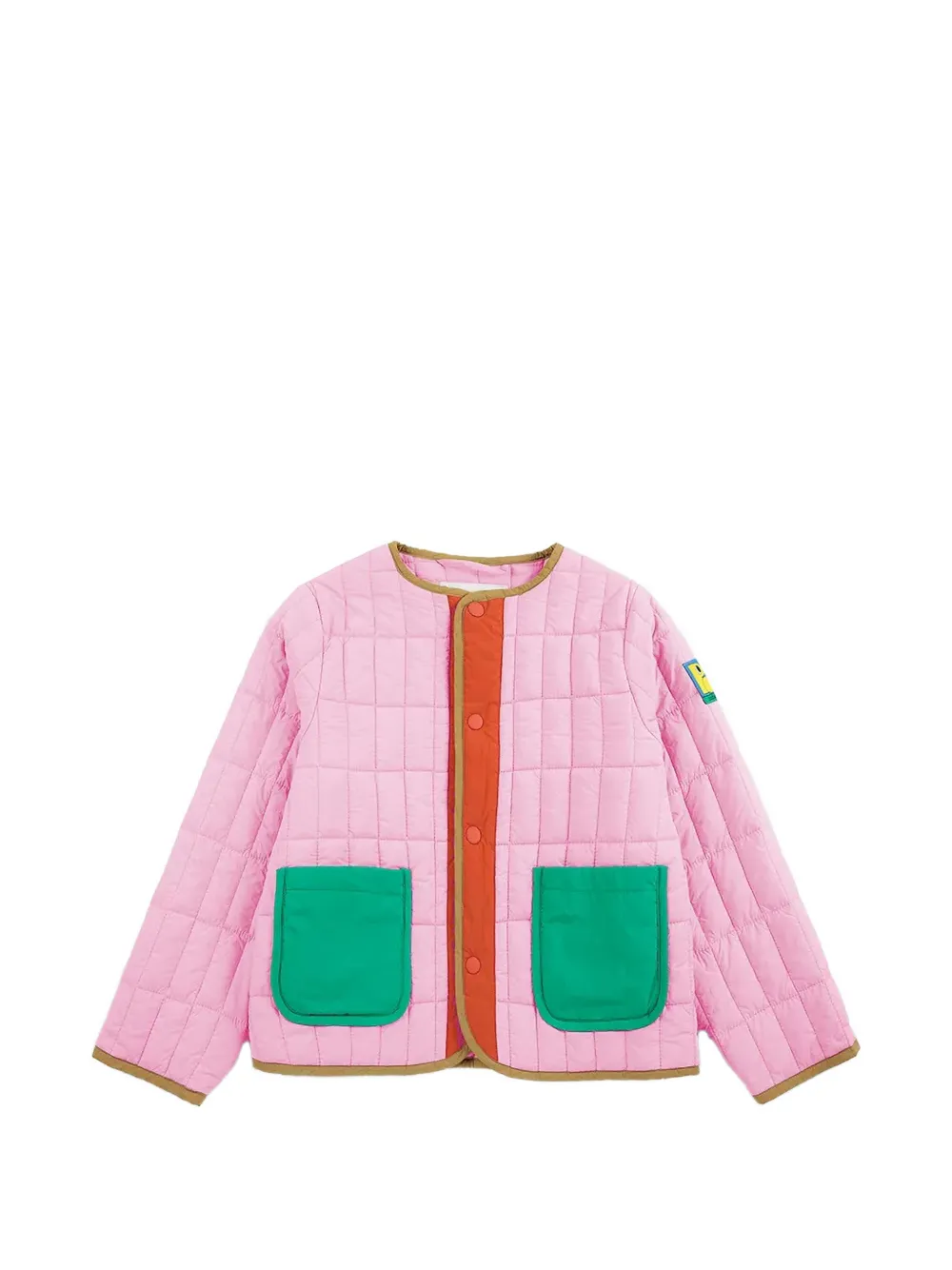 Bobo Choses Booo Bo Choses Tag quilted logo-patch jacket - Rosa