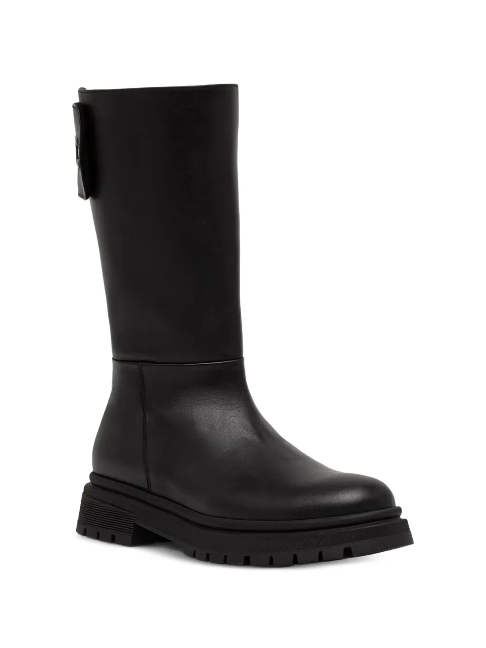 Elisabetta Franchi Kids bottines à plaque logo - Noir