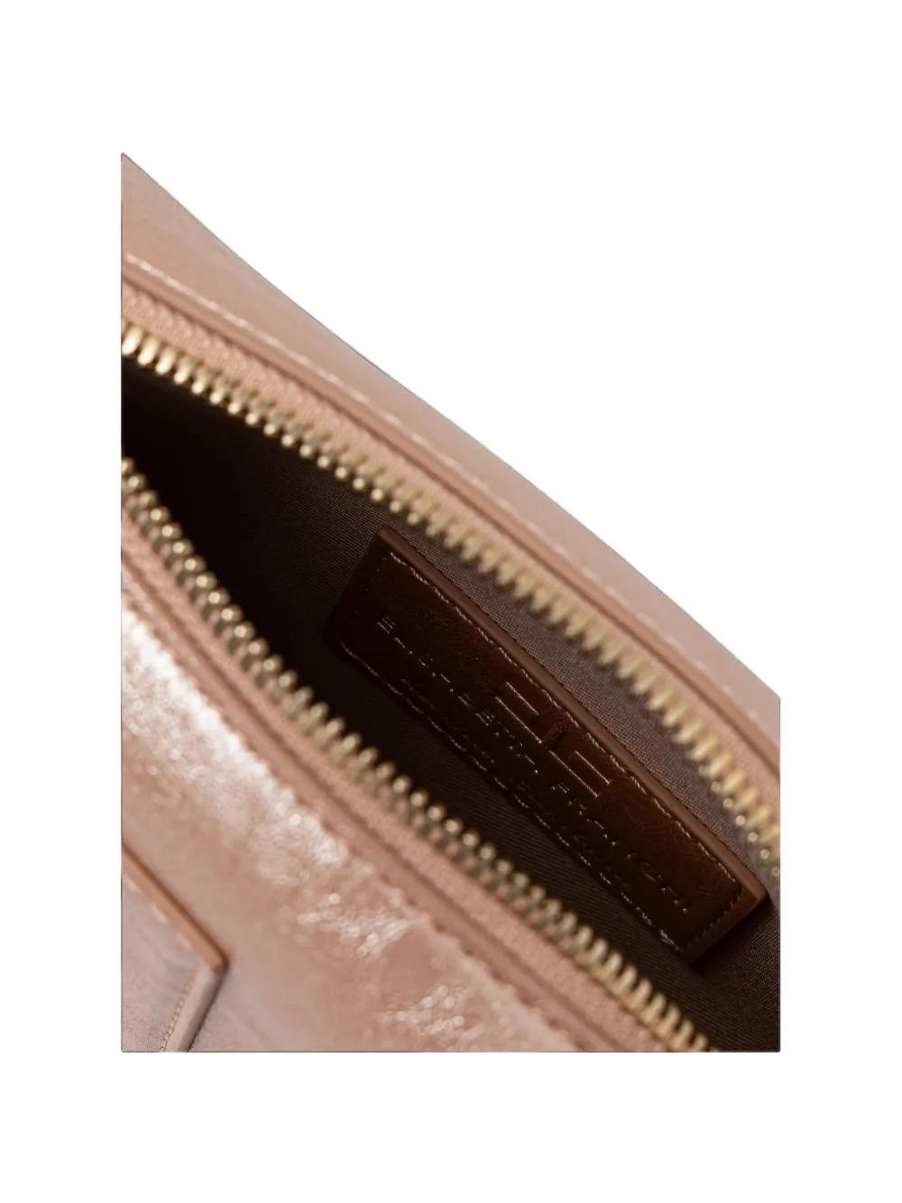 Elisabetta Franchi Kids Metallic schoudertas met logo-reliëf Roze