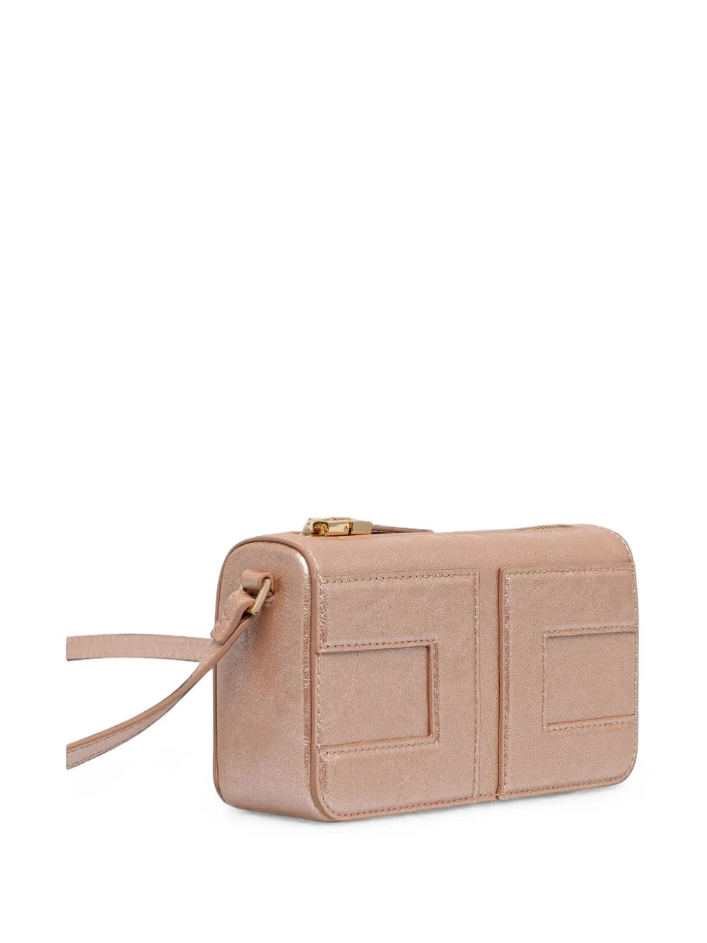 Elisabetta Franchi Kids Metallic schoudertas met logo-reliëf Roze