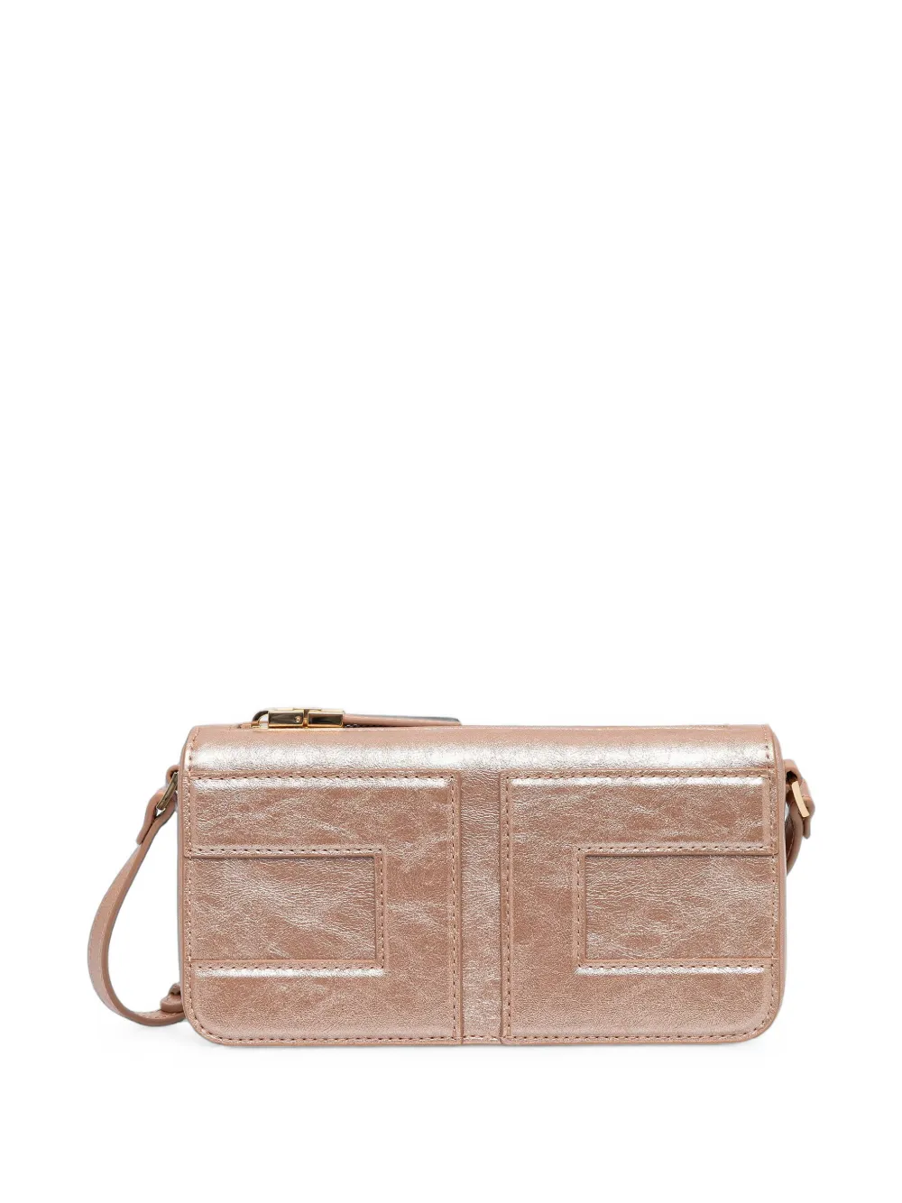 Elisabetta Franchi Kids logo-embossed metallic shoulder bag - Rosa