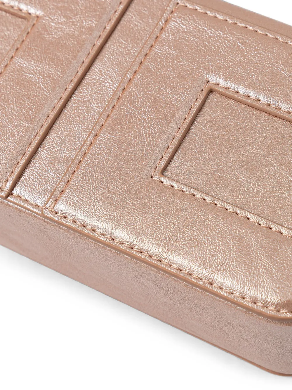 Elisabetta Franchi Kids Metallic schoudertas met logo-reliëf Roze