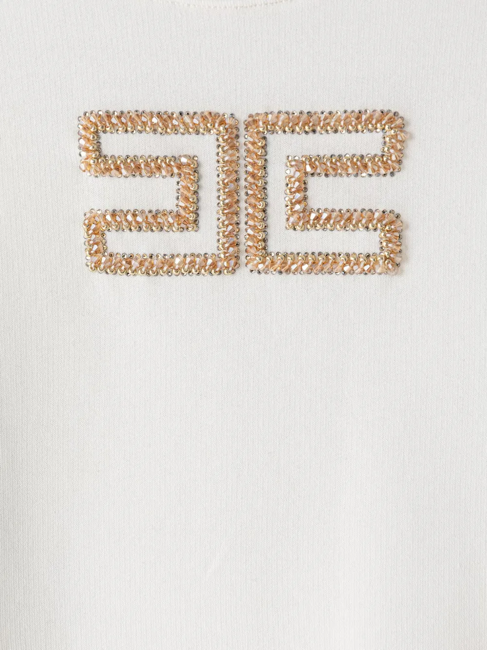 Elisabetta Franchi Kids Sweater verfraaid met kralen Wit